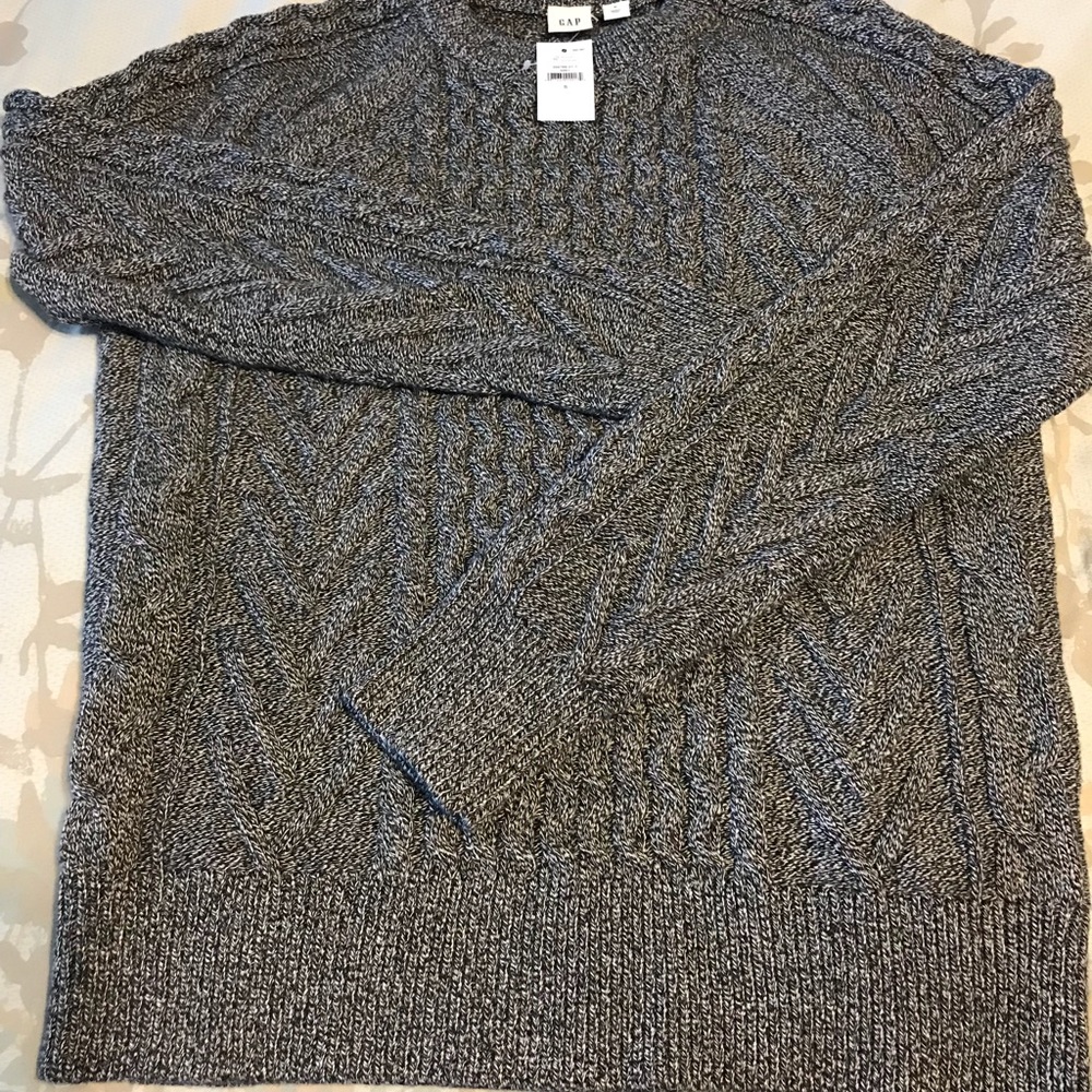 NWT black/white marled sweater from GAP.